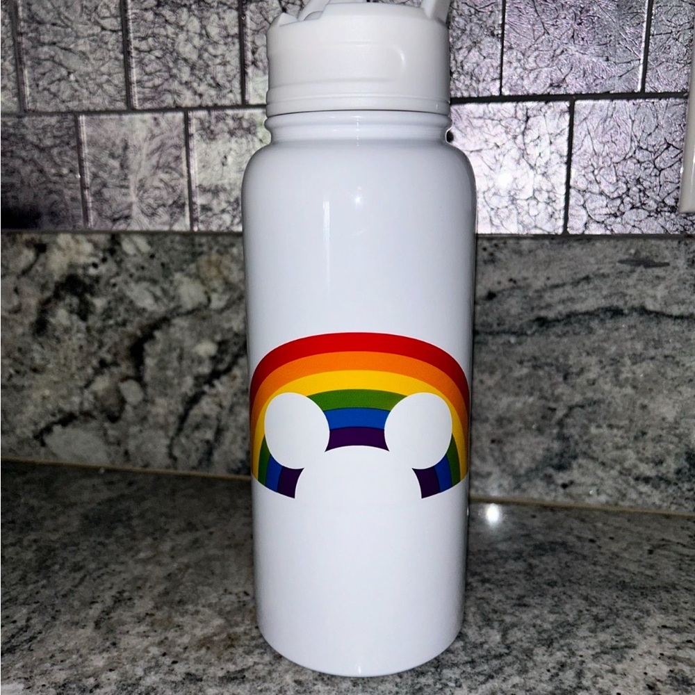 Disney Pride Water Bottle with Mickey Rainbow